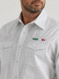 WRANGLER Wrangler Men's White Logo Mexico Western Snap Cotton Shirt  WRANGLER Wrangler Men's White Logo Mexico Western Snap Cotton Shirt