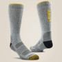 NESTER HOSIERY Ariat Nester Hosiery Unisex Grey Mid-Calf Work Socks (Pack of 2) 