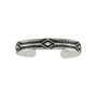 MONTANA SILVERSMITH Montana Silversmiths Women's Black Midnight Steps Narrow Cuff Bracelet 