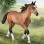 BREYER Reeves International Inc. Brown CollectA Standardbred Pacer Stallion Bay Horse Model 