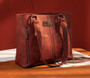 MONTANA WEST Montana West Wrangler Red Braided Detail Multi Pockets Concealed Carry Tote 