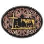 MONTANA SILVERSMITH Montana Silversmiths Men's Tri-Tone Christian Cowboy Attitude Buckle 