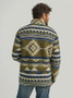 WRANGLER Wrangler Men's Alpine Quarter Zip Southwest Print Sherpa Pullover 