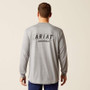 ARIAT Ariat Men's Heather Grey Rebar Cotton Strong Chainsaw Logo T-Shirt 