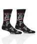 GIFTCRAFT Giftcraft Yo & Co Men's Black Moto Old Crew Socks 