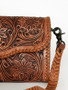 AMERICAN DARLING American Darling Women's Hand Tooled Leather Clutch With Strap  AMERICAN DARLING American Darling Women's Hand Tooled Leather Clutch With Strap