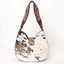 AMERICAN DARLING American Darling Women's White Hairon U-Shaped Hand Tooled Bag  AMERICAN DARLING American Darling Women's White Hairon U-Shaped Hand Tooled Bag