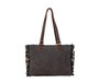 MYRA BAGS Myra Women's Rosalinda Cross Stitched Canvas & Hairon Bag 