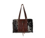 MYRA BAGS Myra Women's Rosalinda Cross Stitched Canvas & Hairon Bag 
