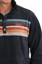 CINCH Cinch Men's Navy Stripe Fleece Pullover Sweater  CINCH Cinch Men's Navy Stripe Fleece Pullover Sweater