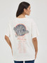 WRANGLER Wrangler Women's Marshmallow Willie Nelson Oversized Band Tee 