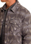 PANHANDLE SLIM Rock & Roll Denim Panhandle Slim Men's Charcoal Aztec Jacquard Shacket 