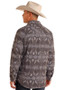 PANHANDLE SLIM Rock & Roll Denim Panhandle Slim Men's Charcoal Aztec Jacquard Shacket 
