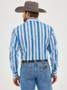 WRANGLER Wrangler Men's River Blue Checotah Western Snap Printed Tall Shirt  WRANGLER Wrangler Men's River Blue Checotah Western Snap Printed Tall Shirt