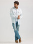 WRANGLER Wrangler Men's White Stonewash Vintage Inspired Western Snap Workshirt 
