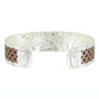 MONTANA SILVERSMITH Montana Silversmiths Unisex Silver & Rose Gold Classic Legacy Weave Crossing Paths Cuff Bracelet 