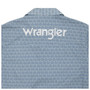 WRANGLER Wrangler Men's Blue Print Logo Snap Western Shirt 