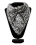 M & F M&F Western Women's Black & White Diamond Print Wild Rag  M & F M&F Western Women's Black & White Diamond Print Wild Rag