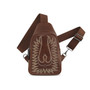 M & F Ariat Women's Brown Casanova Stitch Leather Sling Bag 