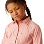 ARIAT Ariat Girl's Mauve Stripe Team Kirby Long Sleeve Shirt 
