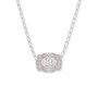 SPUR WEST SpurWest Silver Initial "R" Paperclip Chain Mini Belt Buckle Necklace 