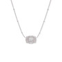 SPUR WEST SpurWest Silver Amelia Rose Ultra Mini Belt Buckle Beaded Chain Necklace 