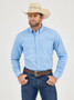 WRANGLER Wrangler Men's Powder Blue Paisley Cody Johnson Button Down Shirt  WRANGLER Wrangler Men's Powder Blue Paisley Cody Johnson Button Down Shirt