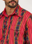 WRANGLER Wrangler Men's Amaranth Checotah Western Snap Printed Shirt 