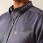 ARIAT Ariat Men's Grey/White Team Logo Twill Classic Fit Shirt 