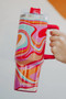 THE CENTRAL LINK Katydid Groovy Swirls Multicolored Insulated Tumbler Cup With Handle 