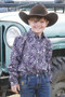 CINCH Cinch Boy's Multicolor Paisley Button Down Western Shirt 