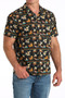CINCH Cinch Men's Black Funny Farm Camp Shirt 