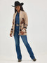 WRANGLER Wrangler Women's Brown Retro Western Cardigan 