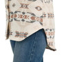 WRANGLER Wrangler Women's Cream Multi Jacquard Aztec Long Sleeve Shacket 