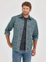 WRANGLER Wrangler Men's Pine Paisley Retro Western Snap Printed Shirt 
