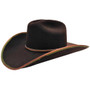 STETSON/RESISTOL/CHARLIE 1 HORSE Stetson Chocolate Bound Edge Foothills 3X Felt Cowboy Hat 