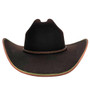 STETSON/RESISTOL/CHARLIE 1 HORSE Stetson Chocolate Bound Edge Foothills 3X Felt Cowboy Hat 