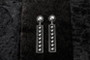 M & F M&F Western Silver Strike Women's Silver Studded Bar Earrings 
