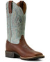 ARIAT Ariat Women's Brown & Gray Hybrid Ranchwork Performance Western Boot 
