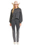 PANHANDLE SLIM Rock & Roll Denim Panhandle Slim Women's Black Embroidered Sweatshirt  PANHANDLE SLIM Rock & Roll Denim Panhandle Slim Women's Black Embroidered Sweatshirt