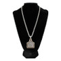 M & F M&F Western Men's Silver Strike Ear Tag Copper Buck Lace Necklace 