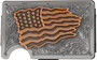 M & F M&F Western Men's Multicolor Distressed Flag Scrolling 3D Smart Wallet 