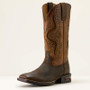 Ariat Men's Dark Brown/Peanut Butter Captivate Wide Square Toe Cowboy Boot