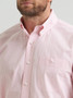 Wrangler Men's Pink Ministripe Bucking Cancer Button Down Shirt