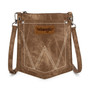 MONTANA WEST Montana West Wrangler Brown "W" Stitch Water Repellent Denim Pocket Crossbody 