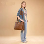 MONTANA WEST Montana West Wrangler Women's Brown Coffee Carry-All Work Tote Bag 