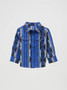 WRANGLER Wrangler Little Boy's Bold Blue Checotah Western Snap Shirt  WRANGLER Wrangler Little Boy's Bold Blue Checotah Western Snap Shirt