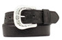 NOCONA Nocona Men's Black Tooled Bullhide Western Leather Belt 