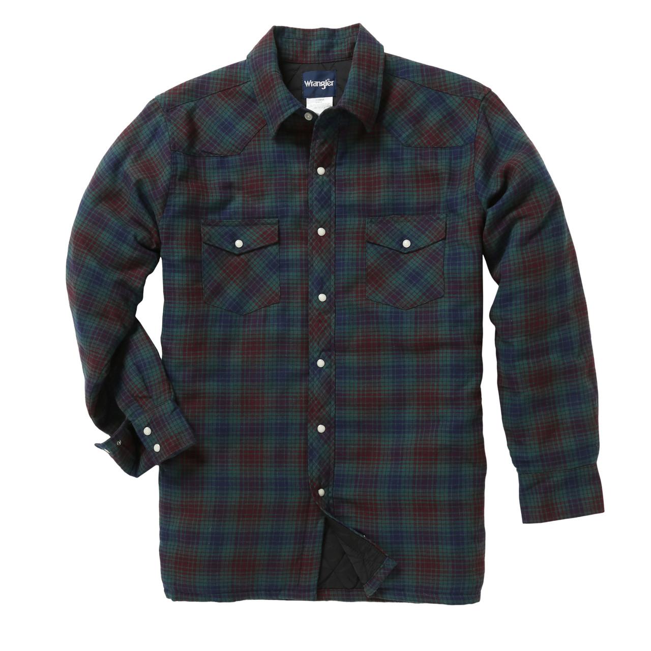 Wrangler Men's Quilted Lining Flannel Shirt | JW Stores