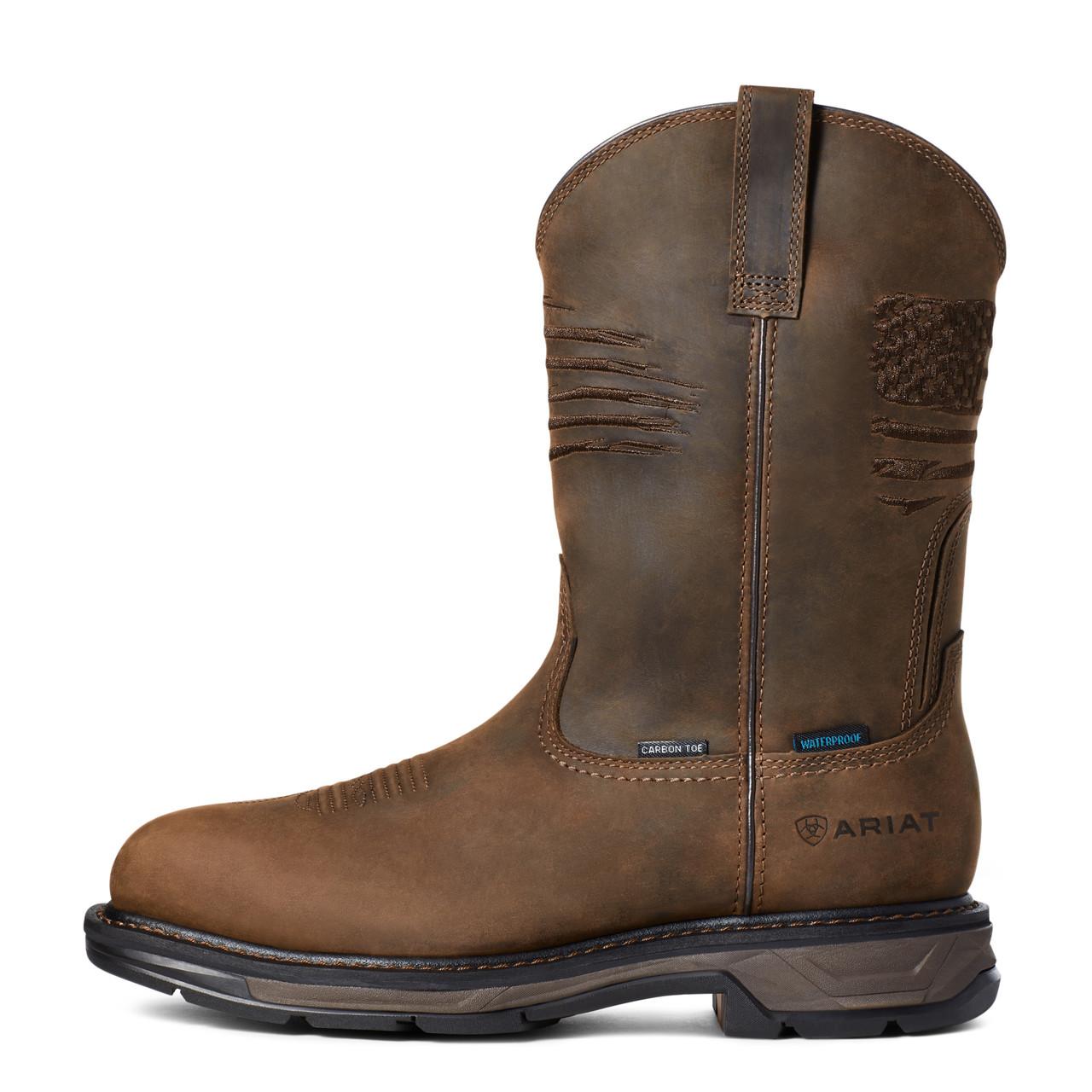 Ariat Mens Distressed Brown Carbon Toe Work Boot | JW Stores display picture 3